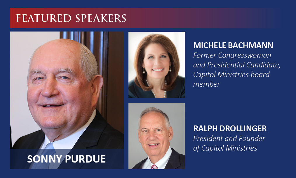 Capitol Ministries Dinner Sonny Perdue Michele Bachmann Ralph Drollinger